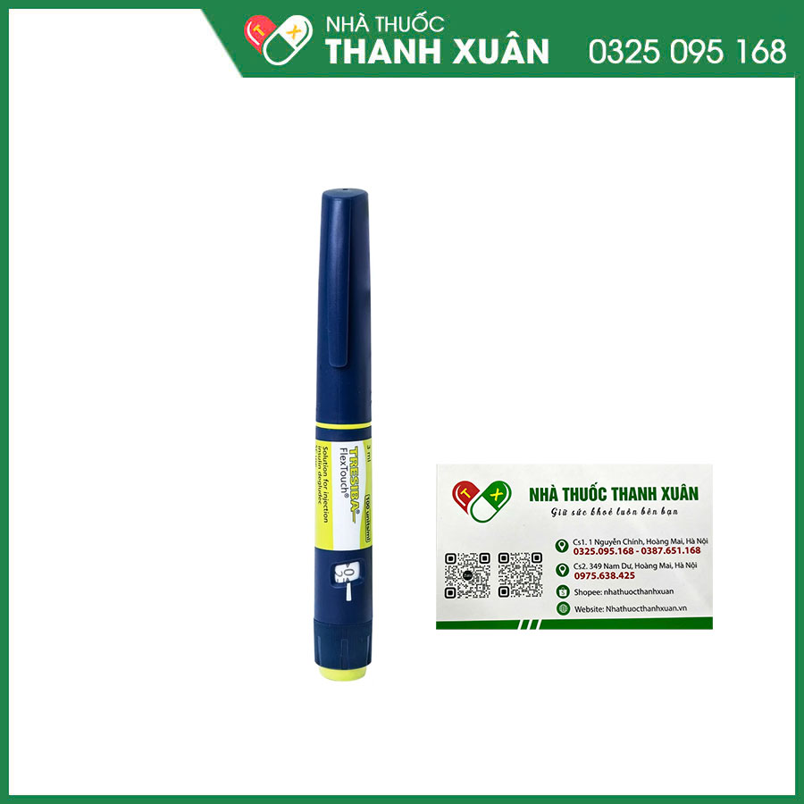 Tresiba Flextouch 100U/ml thuốc tiêm điều trị đái tháo đường ở người lớn, thanh thiếu niên và trẻ em từ 1 tuổi trở lên